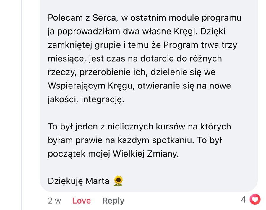 Opinia absolwentki o trzymiesięcznym programie